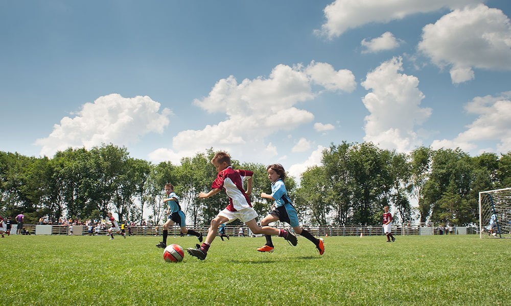 kids playing soccer