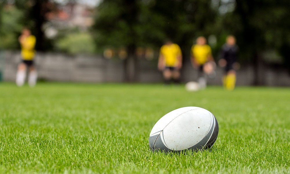 rugby ball in field