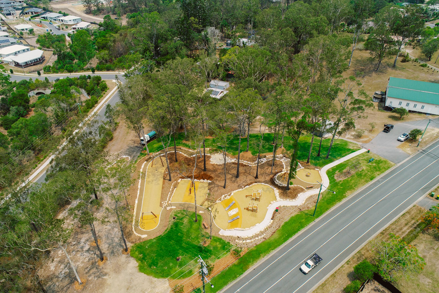 Nature Play Gilston Park playground construction project on the Gold Coast by TLCC